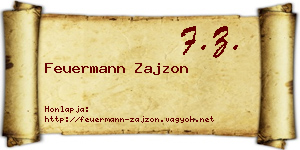 Feuermann Zajzon névjegykártya